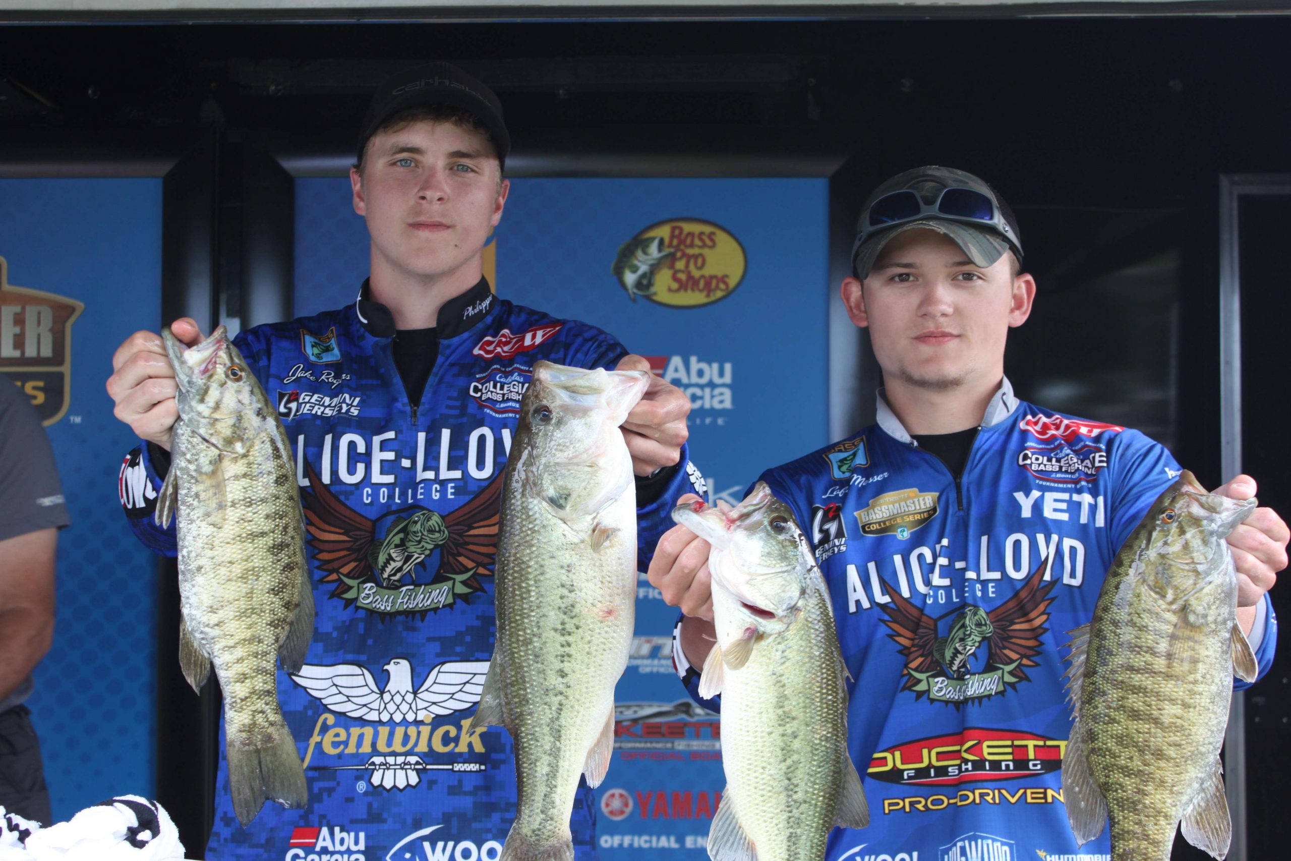 Jake Rogers and Lafe Messer of Alice Lloyd College also came in with a 12-14 limit.