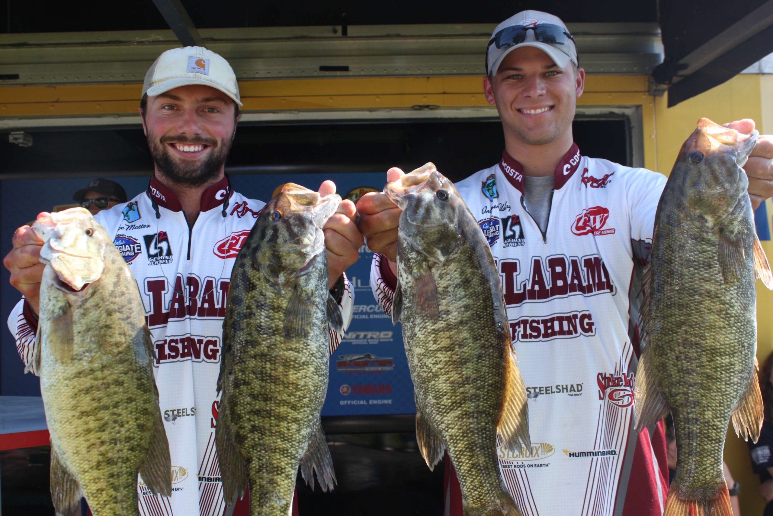 Lee Mattox and Anderson Aldag of the University of Alabama are in third place with 15-7.