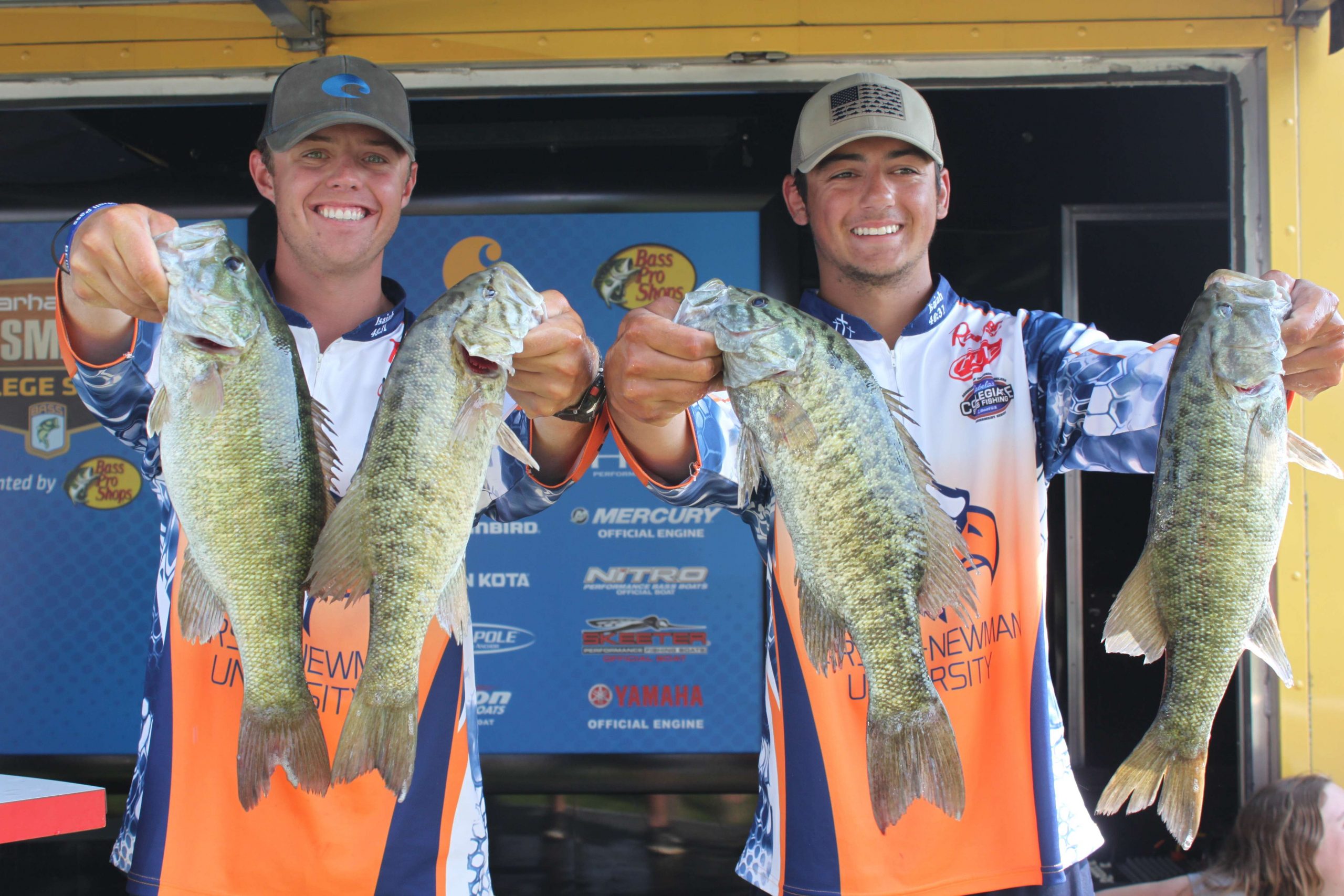 Hunter Sales and Tristan Stalsworth of Carson-Newman University, which is located in the host town of Jefferson City, Tenn., are in 11th place with 26-1.