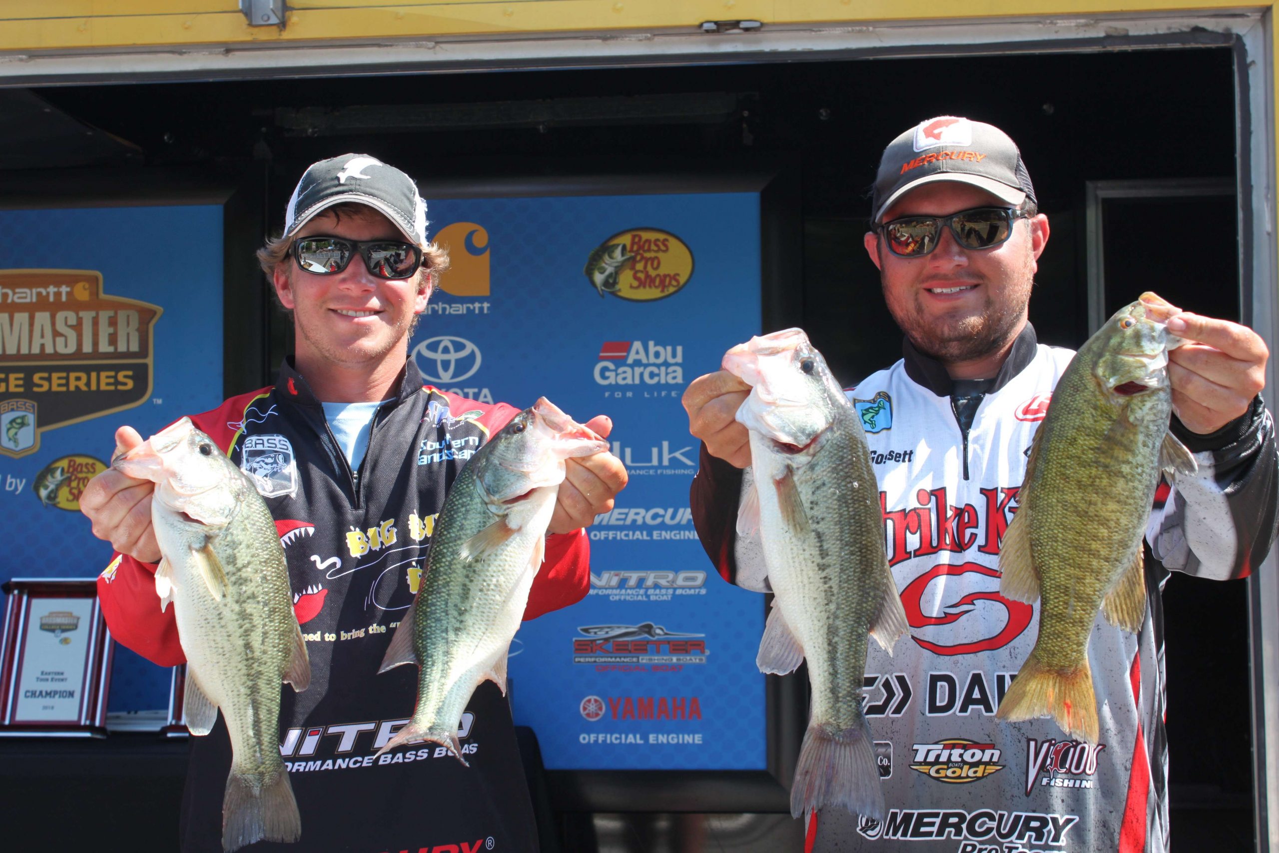 Zeke Gossett and Hayden Bartee of Jefferson State University placed 22nd with 34-6.