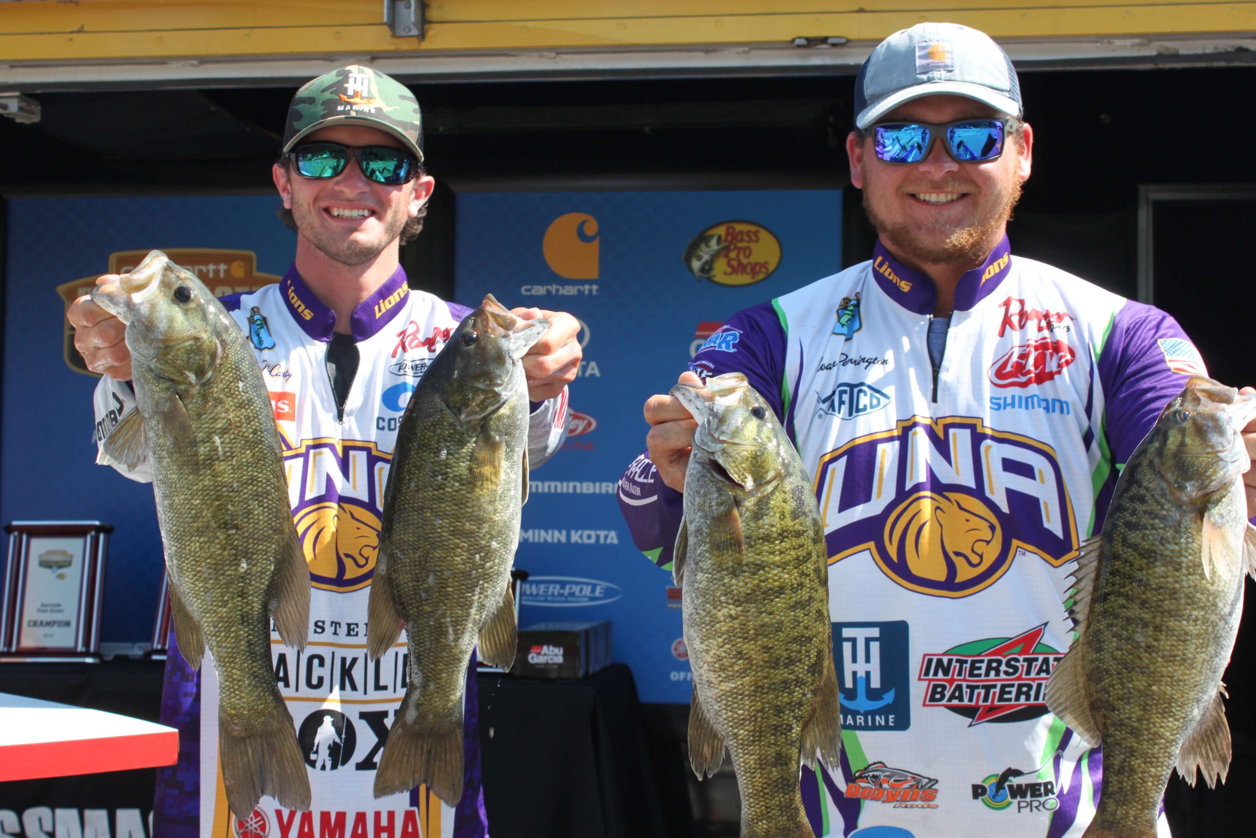 Sloan Pennington and Hunter McCarty of the University of North Alabama placed 13th with a three-day total of 37-4.