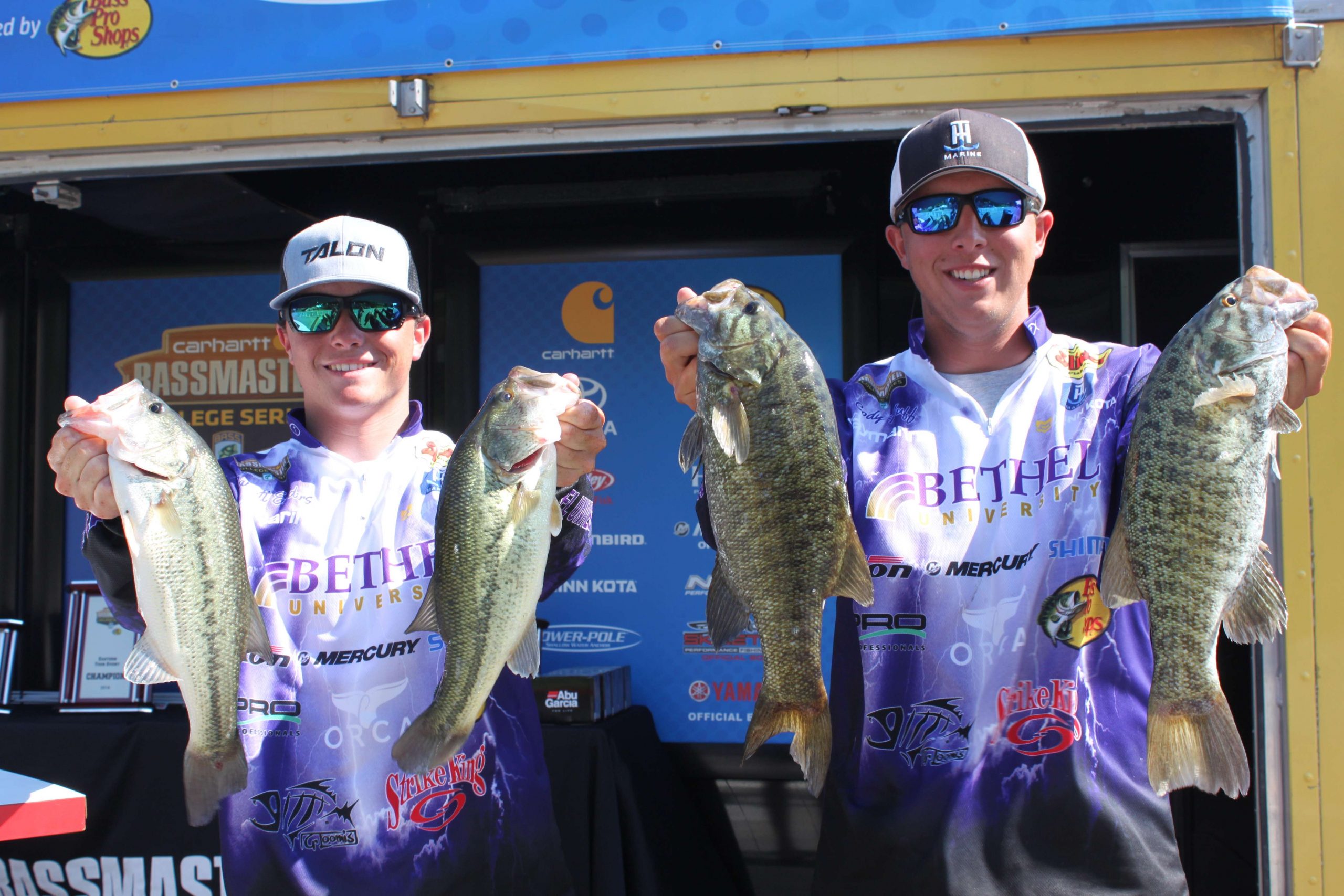 Garrett Enders and Cody Huff of Bethel University placed 16th with 35-13.