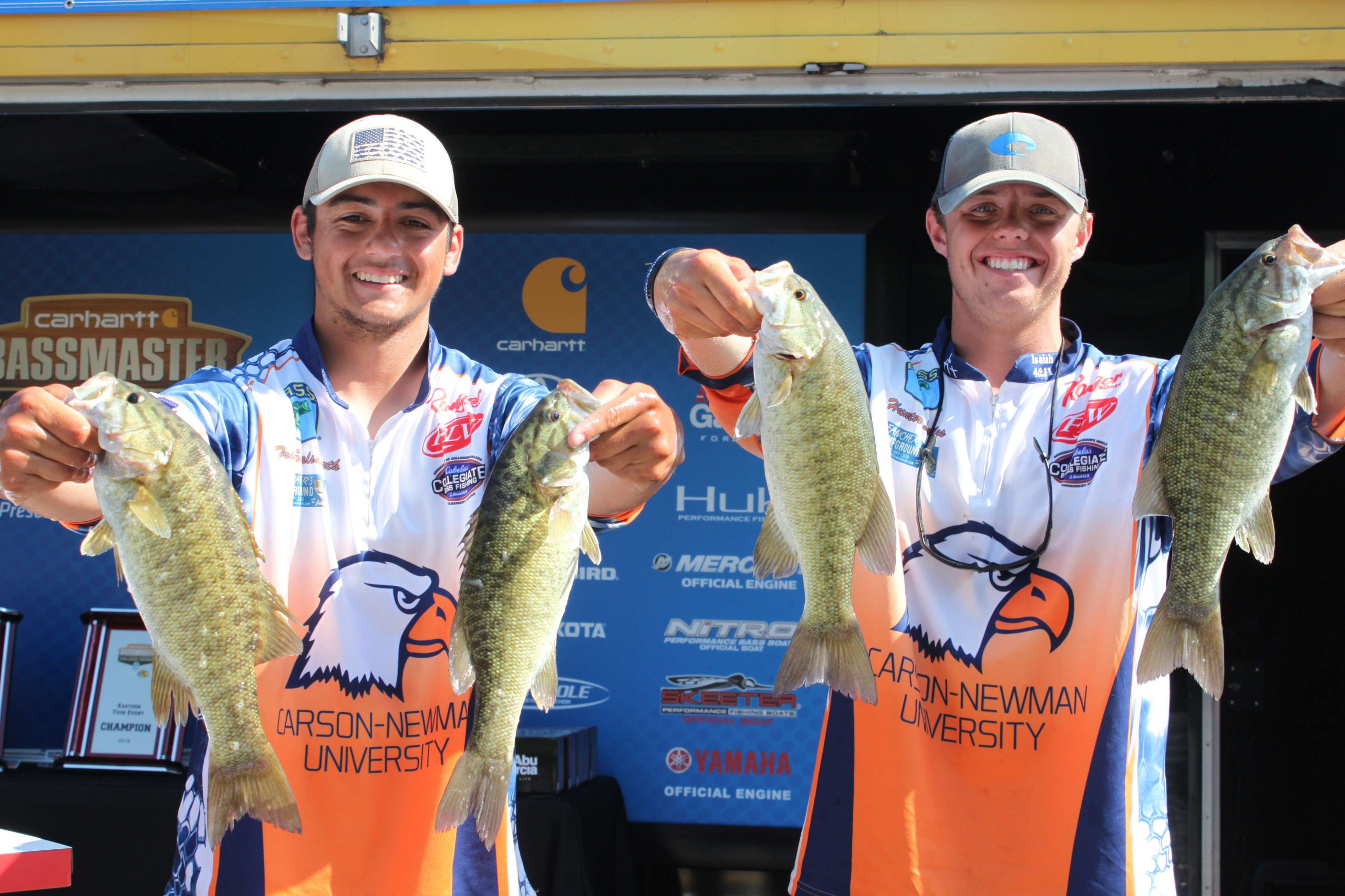 Hometown anglers Hunter Sales and Tristan Stalsworth of Carson-Newman University placed 15th with 36-4.