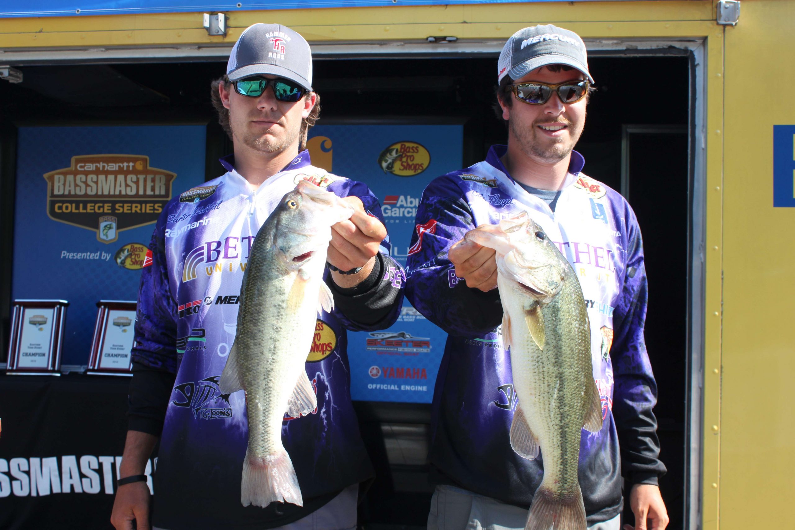 Carter McNeil and Cole Floyd of Bethel University placed 11th with 38-6.