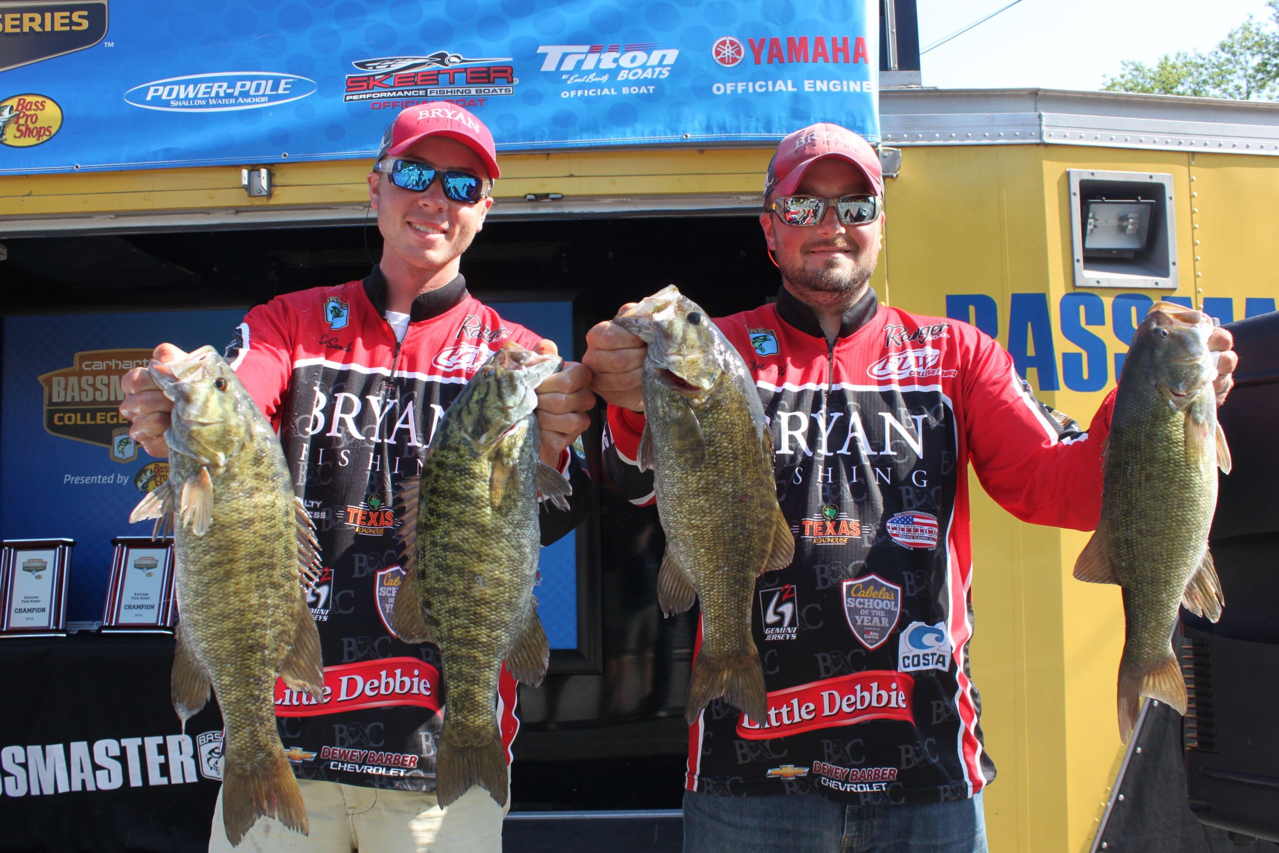 Nathan Bell and Cole Sands won the college event on Cherokee Lake last year. This year, the Bryan College duo finished fourth with a three-day total of 40-14.