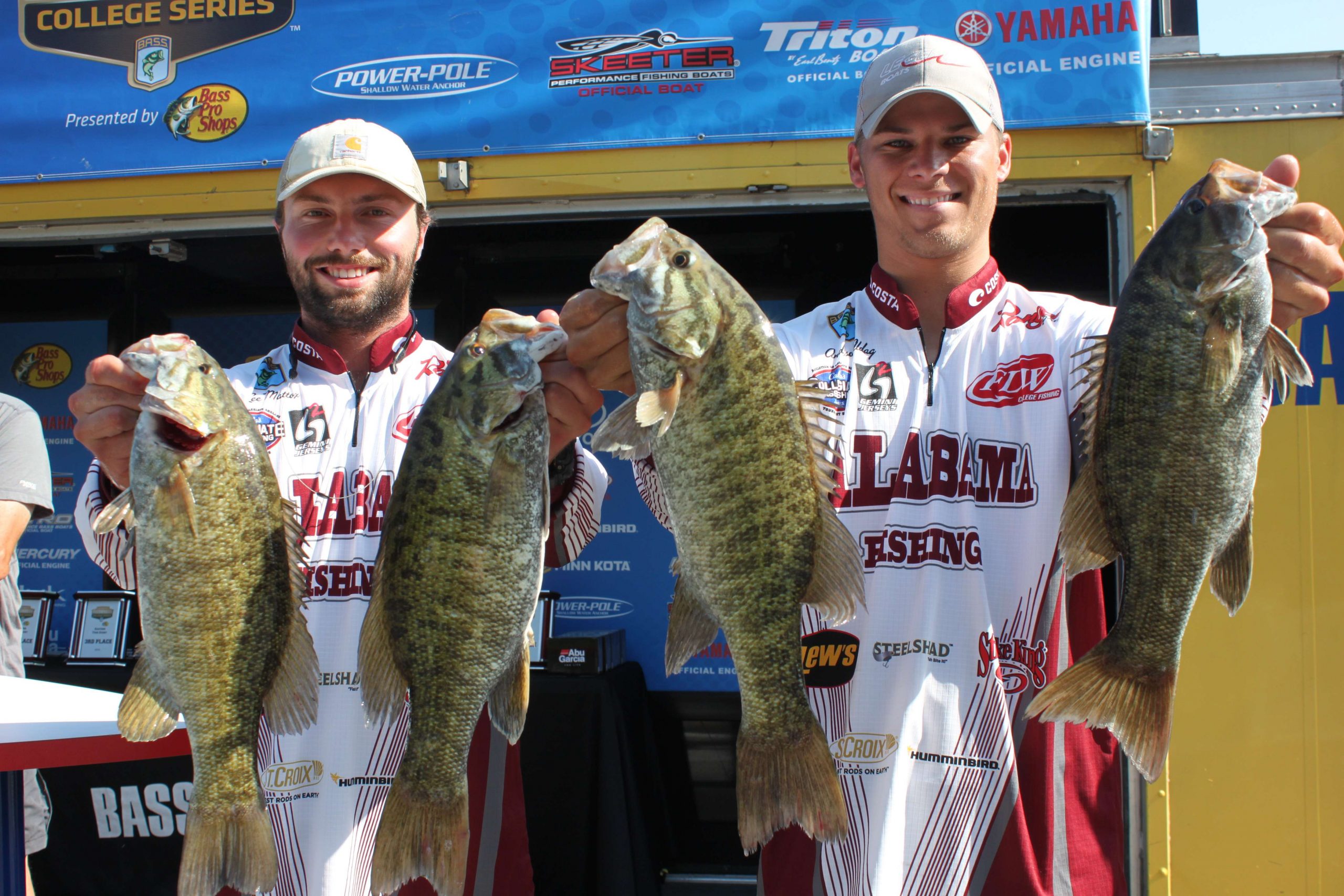 Lee Mattox and Anderson Aldag of the University of Alabama entered Day 3 in second place and they ended the day there too. Here they are showing some of their 12-5 limit that gave them a three-day total of 41-6.