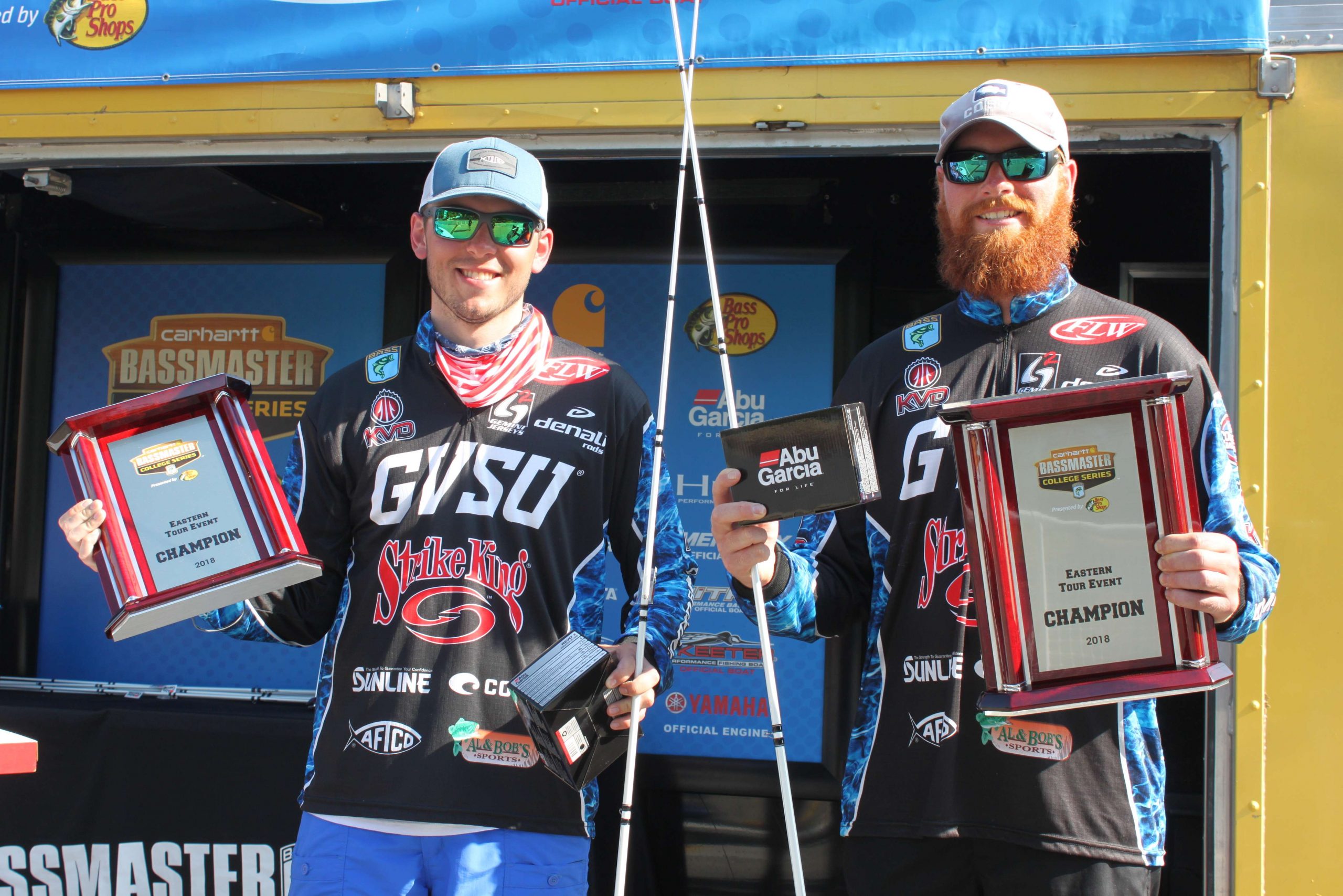 Murphy and Hitt picked up some swag with the victory, as well. They earned entry to the national championship tournament scheduled for July on Oklahomaâs Tenkiller Lake, as well as $2,000 for the Grand Valley State bass fishing team.