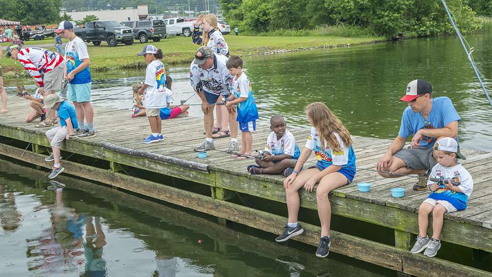 The favorite station for most is the turn on the fishing dock at Bucky Howe Park.