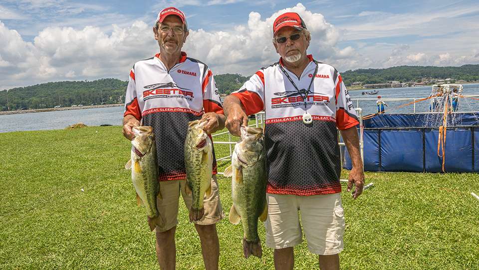 But paired with two other solid fish the team of Charles Thompson & Walt Mullins weighed 19.63 (3 fish) to take the win.