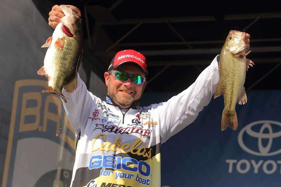 On Championship Sunday, Mike McClelland made a serious run at Lane, and that included traveling about 228-miles round trip through Galveston Bay to fish near Houston. McClelland caught all his fish there, and on Day 4 brought in the big bag of 13-1 to finish with 46-0. 