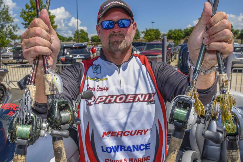 <b>Marvin Ettredge</b><br>
To finish third Marvin Ettredge used a buzzbait, creature bait, bladed jig and crankbait. 
