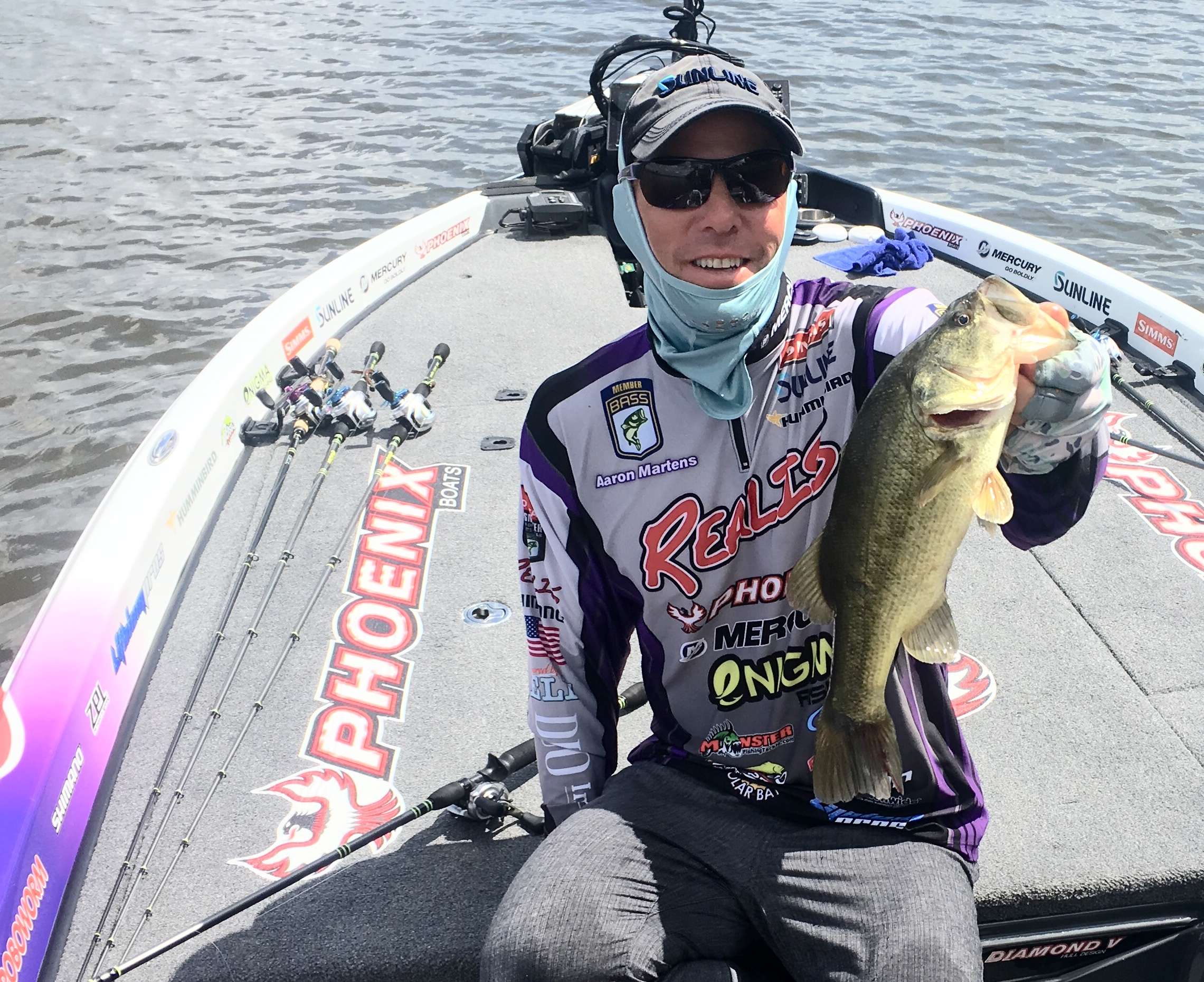This guy fought real hard and we thought it was a better fish but still pretty good and culls another small fish.  Aaron Marten continues to pick up a fish here and there but really looking for that bigger bite.
