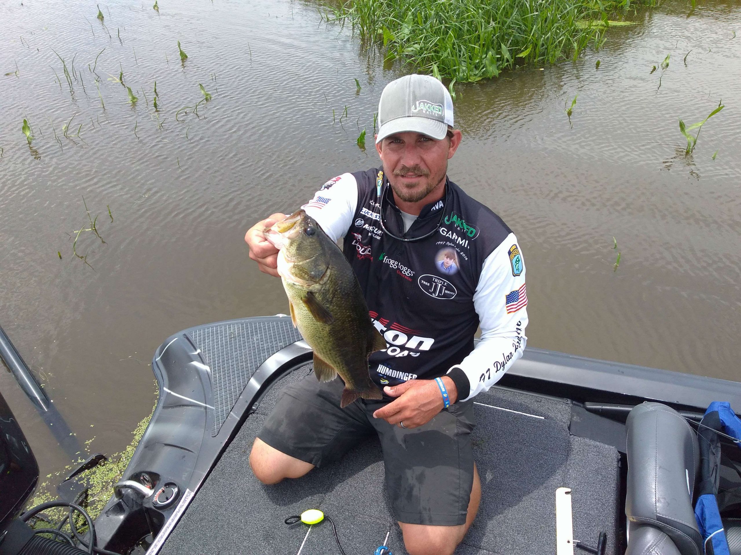 Keith Poche is releasing fish this size. Not big enough for his bag today.