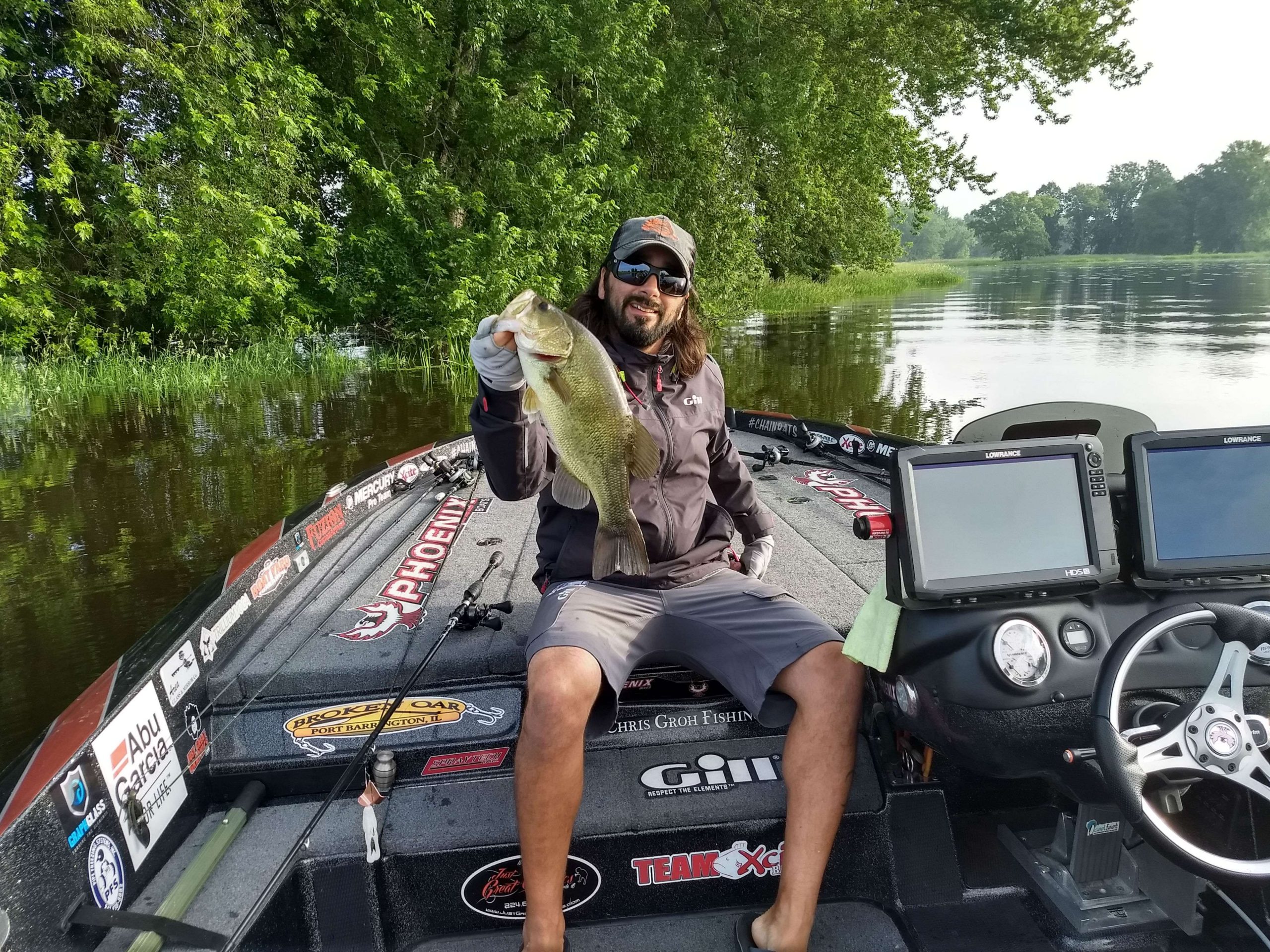 Chris Groh got his day off to a good start with a 2+ pounder largemouth.  