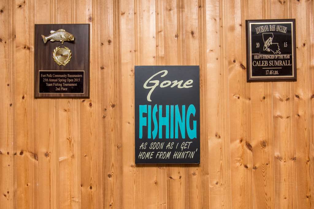 Sumrall has been an active part of the Louisiana bass-fishing community, as these plaques from two circuits show.