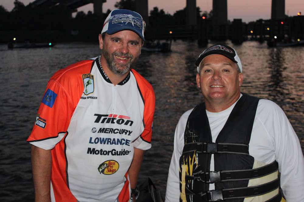 There's Brian Spencer of Pennsylvania and Tom Bateman of Team Florida. They were in Boat 2 this morning.