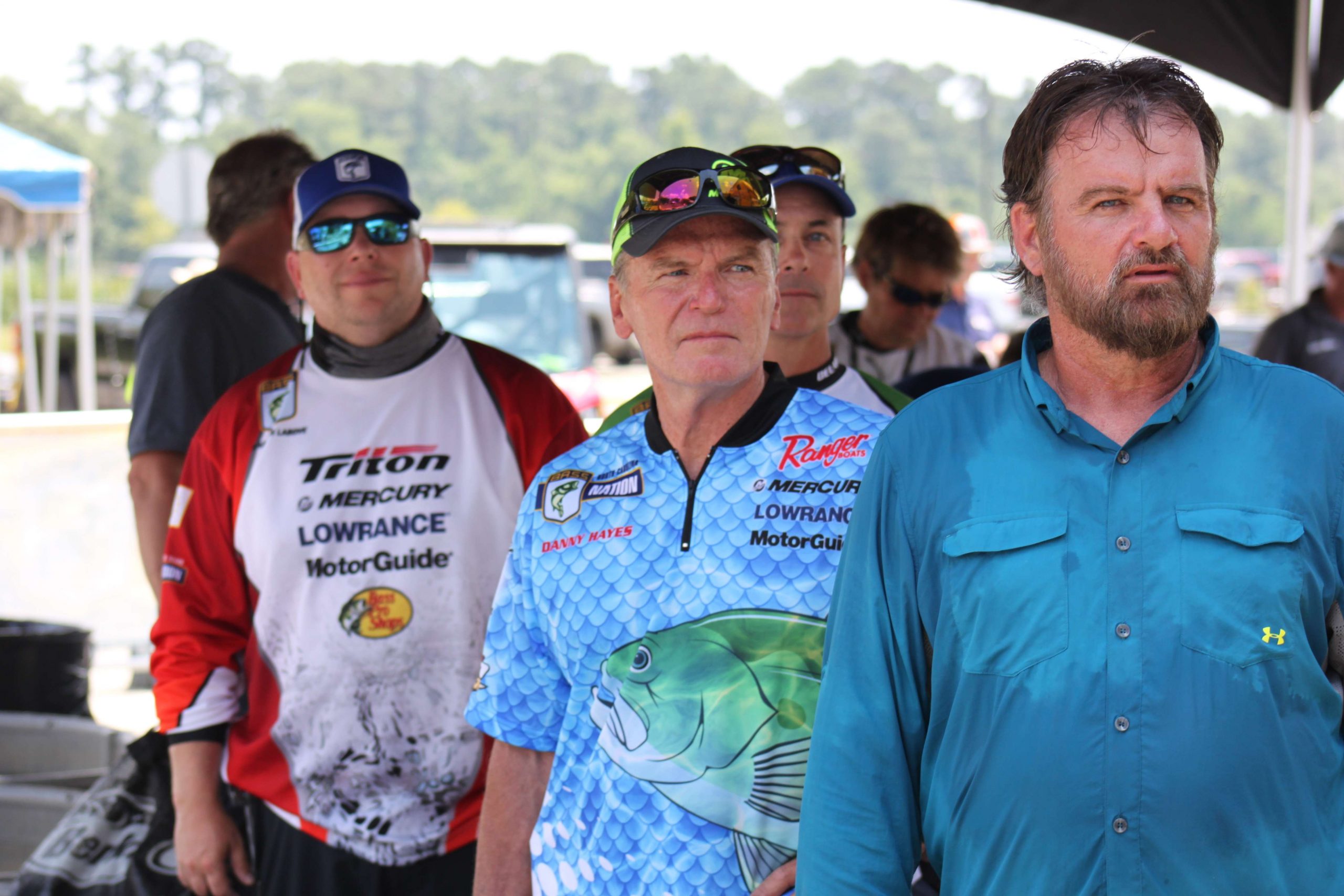 The first flight of anglers began gathering backstage at 2 p.m. 