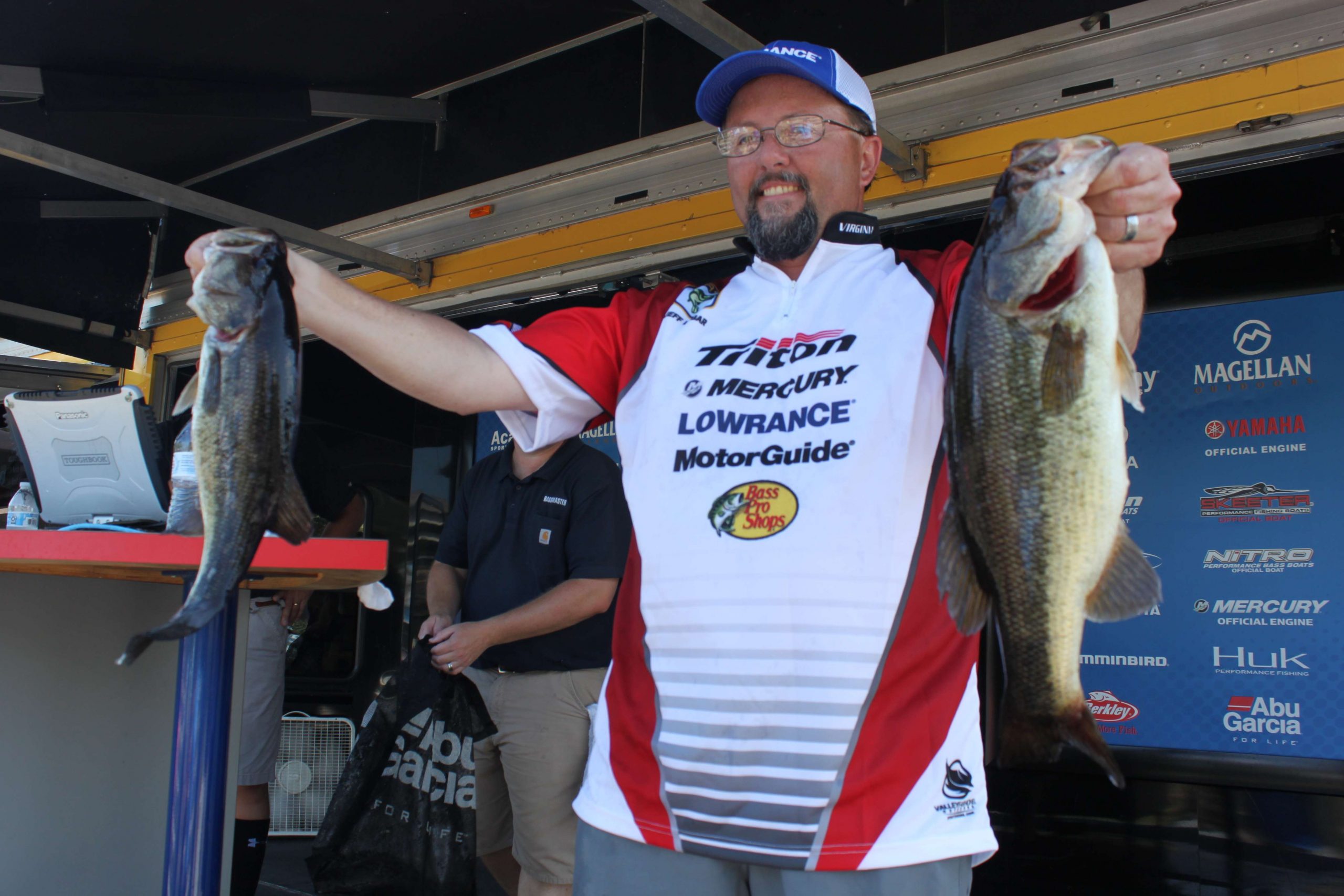 Jeff Lugar of Virginia currently is tied with Hudson for seventh among boaters with 9-14.