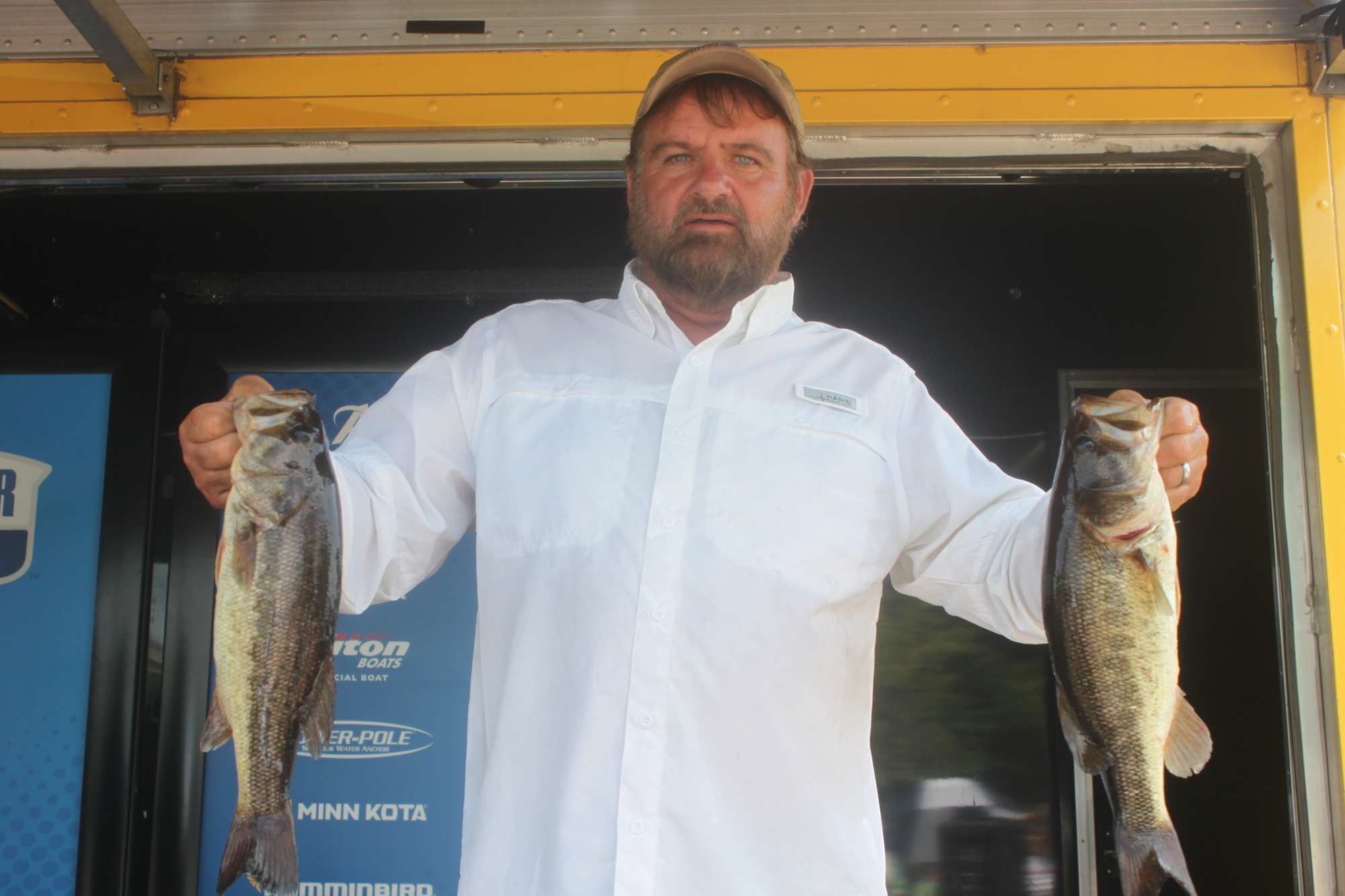 Steve Marks of West Virginia looks good in seventh place among boaters. He has a two-day total of 10 bass weighing 17-8.