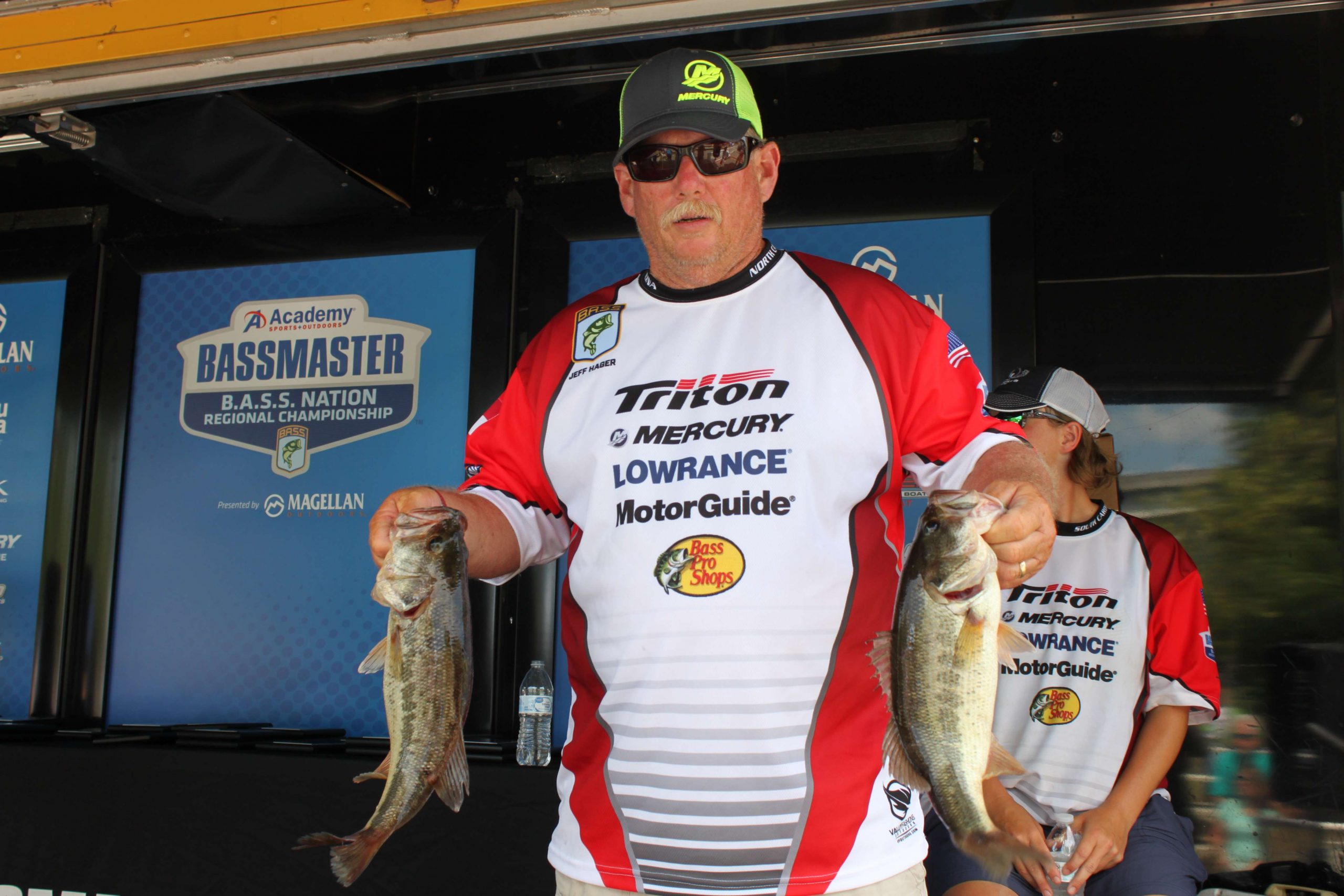 Jeff Hager of North Carolina caught 11-3 on Friday, which was second only to Hogan. He finished seventh among boaters with 24-7.