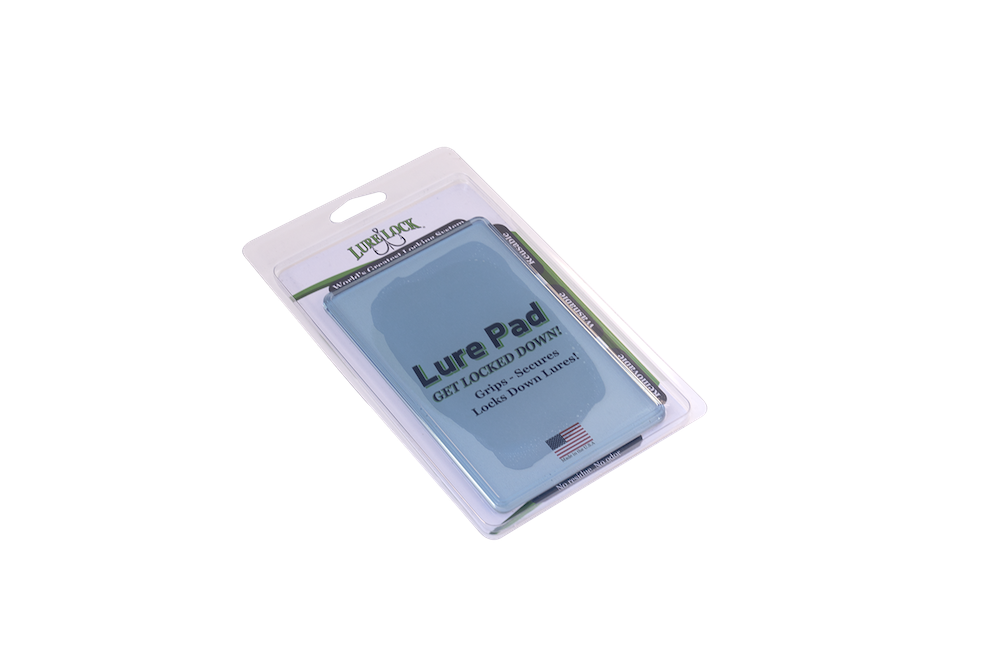 To keep those much needed fishing accessories in place, the Lure Lock Lure Pads, constructed of the ElasTak gel were designed with the outdoor enthusiast in mind to give them a place to put their cellphone, tools or lures and keep them securely in place. By peeling off backing and placing on a flat surface, an anglerâs items are locked in placed, whether in their boat or truck. The Lure Pad comes in two sizes, a Small (5â tall x 2 Â½â wide) and a Large (5 Â½â tall x 3 Â½â wide) and have MSRPâs of $6.99 and $7.99 respectively.

