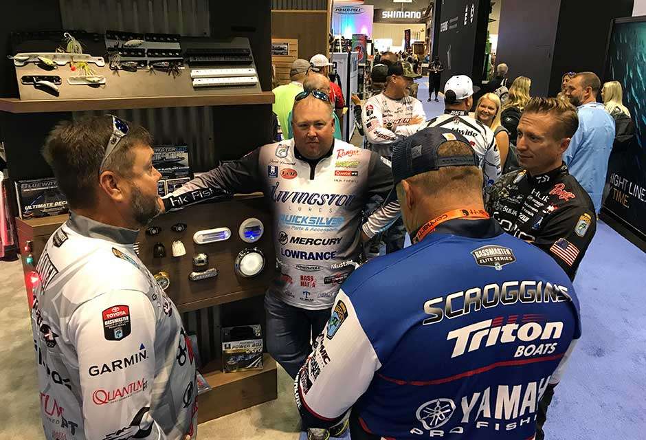 Speaking of hammers, T-H Marine has a bunch at its booth, in Greg Hackney, Jacob Powroznik, Terry Scroggins and Brent Ehrler.