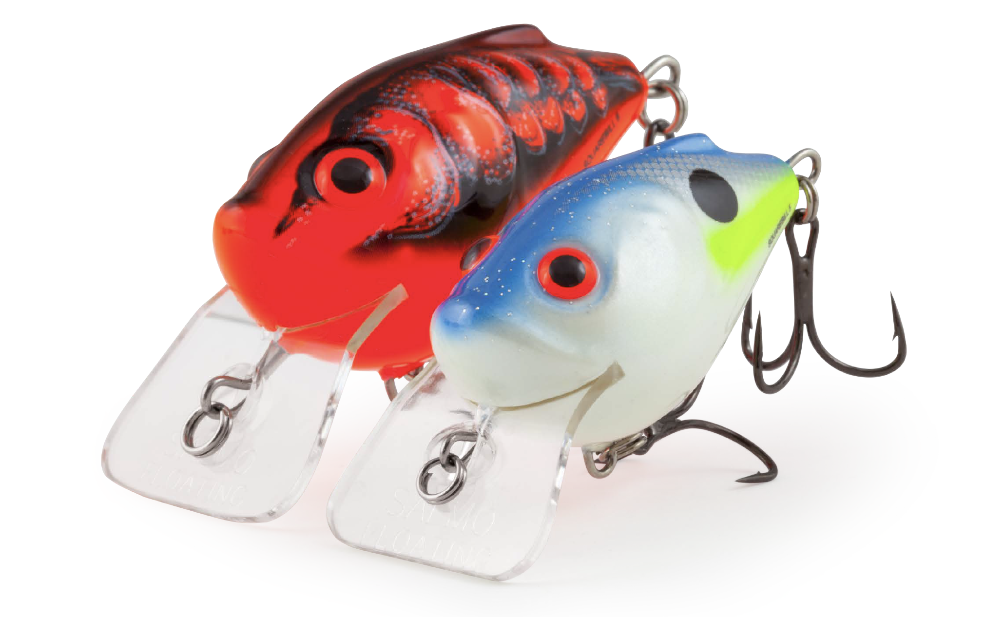 Squarebill<br>	
Salmo	<br>
Introducing the ultimate shallow running bass crankbait. The Salmo Squarebill is made of proprietary foam material, which is proven to have the same characteristics as balsa wood, but with far more durability. It features a welded through wire construction and polycarbonate lip, which takes the durability factor a step further. The unique square-shaped bill allows the bait to deflect off the heaviest cover and trigger aggressive reaction strikes. The Salmo Squarebill is beautifully finished in eight proven colors. It comes in both 2- and 2 1/2-inch sizes, with running depths of 5 and 6 1/2 feet. 		