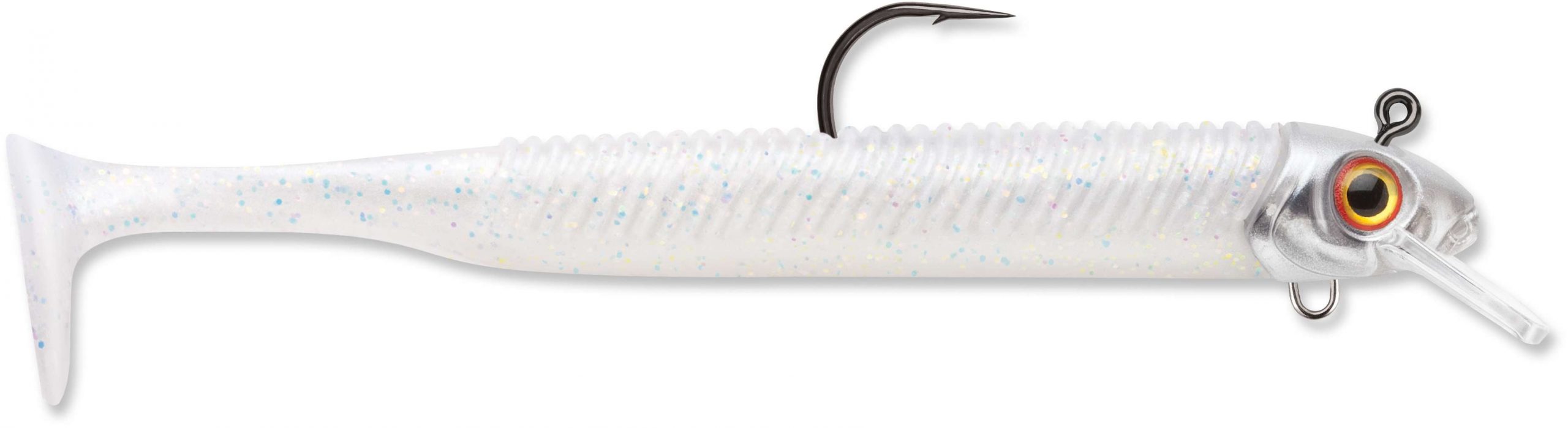 360GT Swimmer<Br>
Storm<br>
$5.49<br>
This new swimbait has a molded diving lip that adds a crankbait action and depth control. Exclusive VMC hook with extended âlegâ on line tie to further enhance the action. A 60-degree angle keeps the lure swimming perfectly and a life-like rattling jig head provides an un-rivaled presentation. The Swimmer jig head has an optional hanger on the bottom which allows customization with stinger hooks or blades. Like all of the 360GT bodies, the 360GT Searchbait Swimmer has entry and exit marks for the hook which make it the easiest swimbait to rig perfectly every time. Each package contains a pre-rigged Swimmer with 2 extra bodies.
