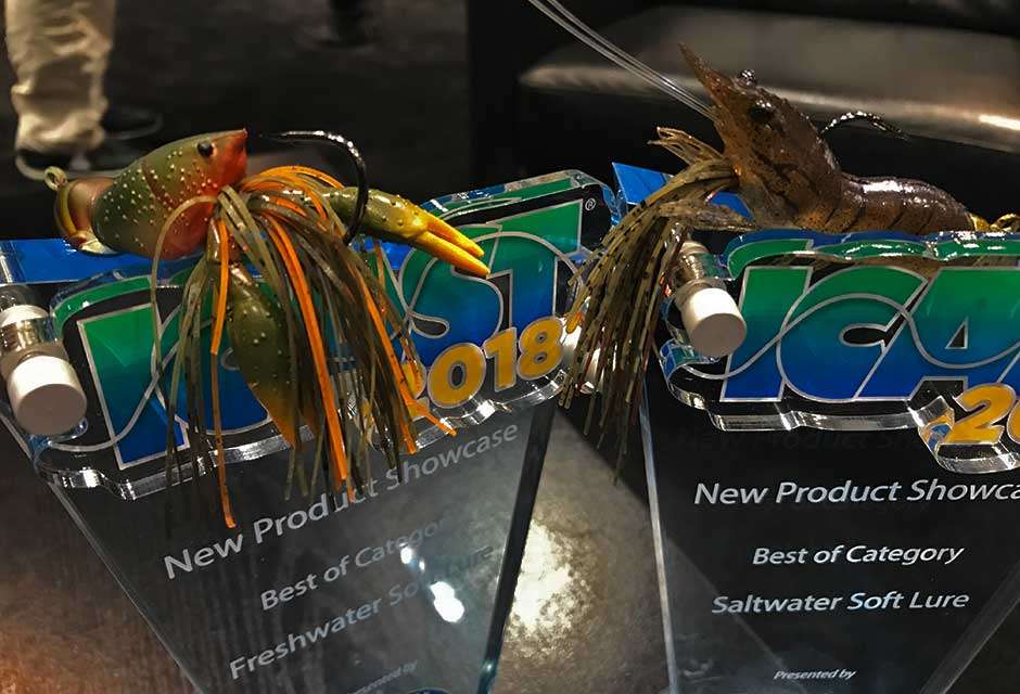 When you win two Best of Show awards, like LiveTarget did with its Hollow Body Crawfish (Freshwater Soft Lure) and Fleeing Shrimp (Saltwater Soft Lure), you show them off.