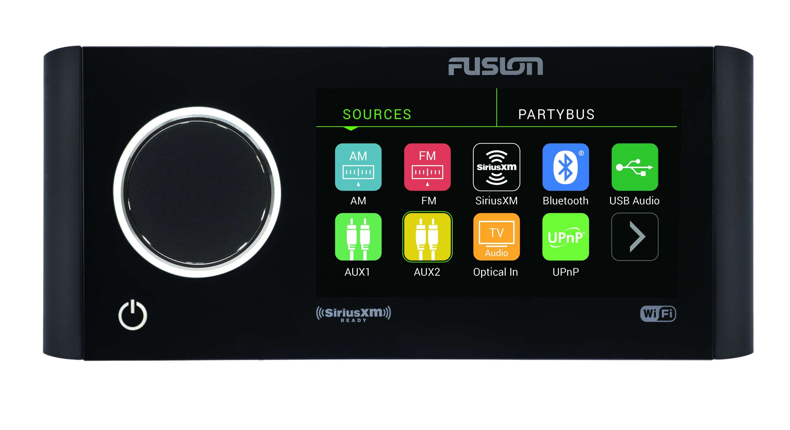 Fusion RA770<BR>
Fusion<BR>$649<BR>
The Fusion RA770 is the flagship of the new Apollo Series and the worldâs first purpose-built marine entertainment system with a one-piece glass touchscreen display, built-in Wi-Fi streaming, Digital Signal Processing Technology (DSP) and PartyBus capabilities. Featuring a brilliant, optically bonded, full-color LCD display, the RA770âs one-piece glass touchscreen makes trying to locate the correct button a thing of the past. Users can simply tap the screen to pause and play, or swipe through a playlist to find their favorite song.
<BR><BR>
The Apollo Series is the pinnacle of sound quality; it harnesses the power of Fusion DSP, providing premium audio delivery to all speakers in any environment. Precisely calculated loudness curves optimized for the human ear ensure excellent audio delivery at every volume level â giving full-range sound whether the volume is turned all the way up or all the way down.
<BR><BR>
PartyBus gives boaters the power to command the party across the whole boat or quietly relax in a single cabin, regardless of othersâ preferences. Each additional PartyBus enabled stereo gives the option to join Party Mode and play the same perfectly synced audio source through the entire vessel. Boaters can also opt into Personal Mode and listen from the stereo in their zone of choice without disrupting Party Mode in the other areas of the vessel.



