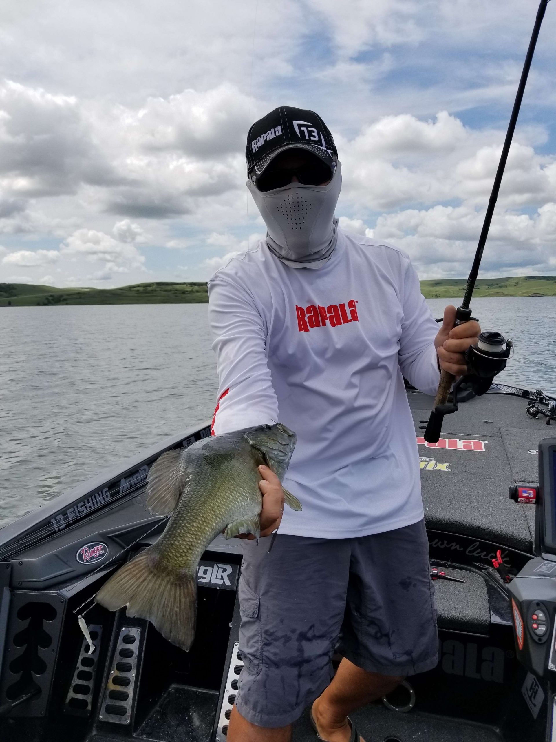 Dave Lefebre on Day 2 of the Bassmasters elite series just increased his bag by adding in this nice 3lb 8 oz. Lake Oahe Smallie. 