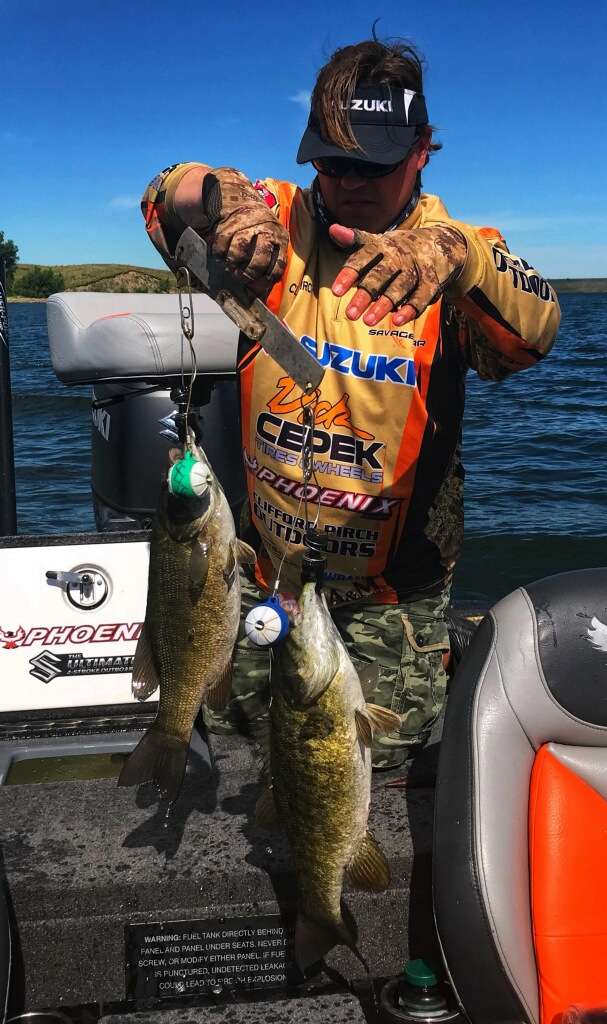 The Golden Ram trying to charge up the leader board after culling out a smaller bass.