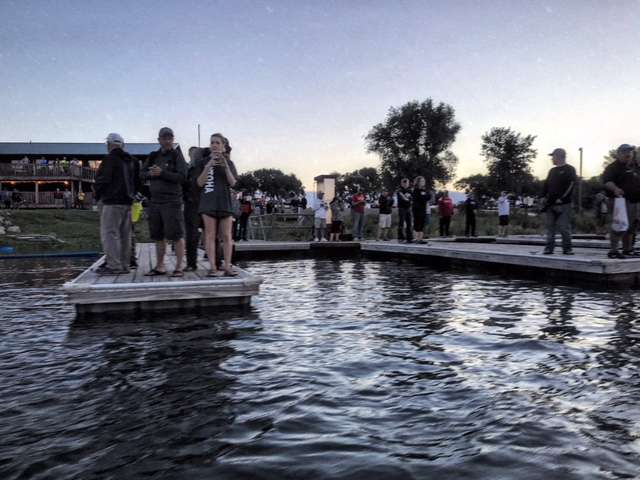 Another good crowd for the final day of the Berkley Bassmaster Elite at Lake Oahe presented by Abu Garcia.
