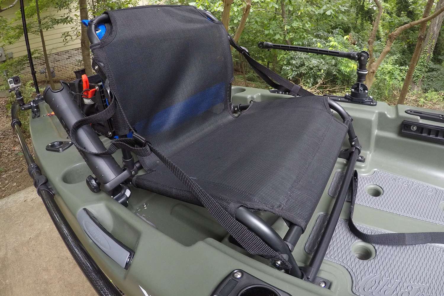 As usual for Old Town fishing kayaks, the seat is supportive, comfortable and easily adjustable. 