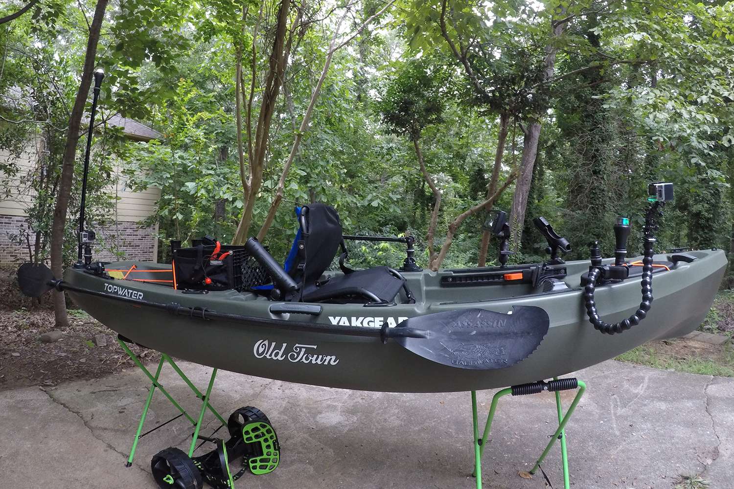 Here's another look at the decked out Old Town Topwater 106 rigged with YakGear.