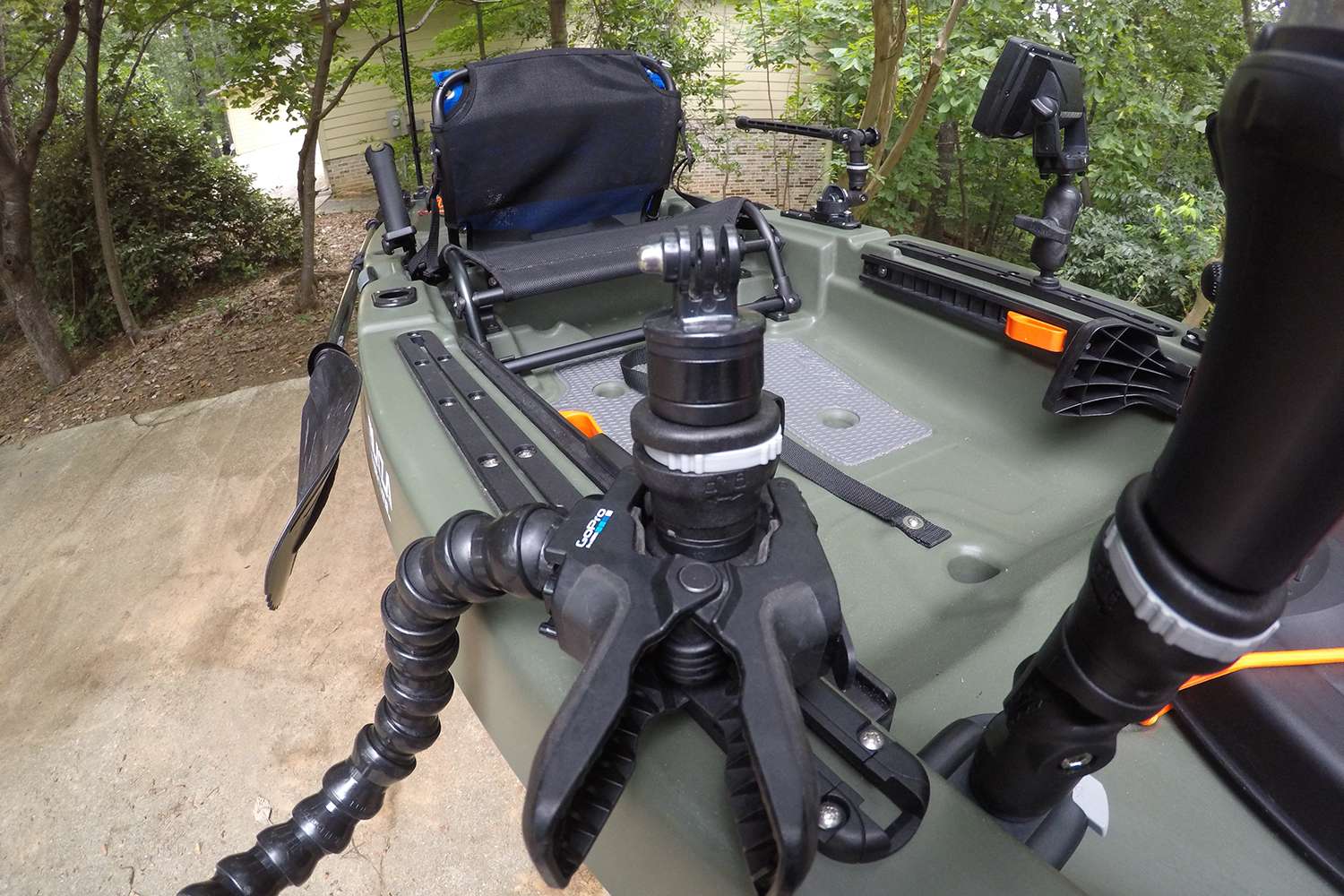 Here's a close look at the action camera mount.