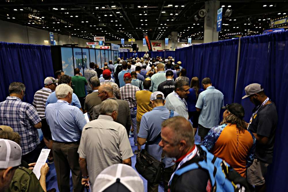 Members of fishing media and retailers come together for some food, drink and judgement on this year's Best of Show at ICAST 2018.