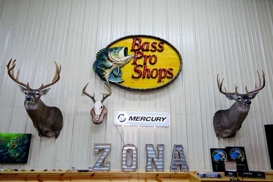 While Zona is best known for his fishing prowess and his ability to get the story from Elite anglers, heâs also an accomplished hunter (sort of), as evidenced by the
deer mounts he hangs on his wall.
