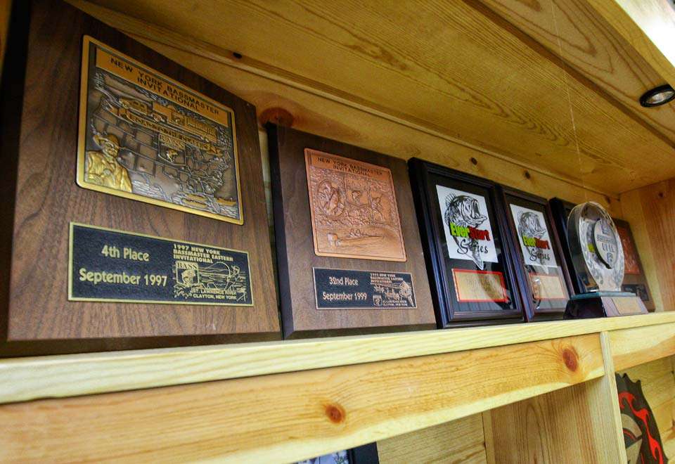 And no Man Cave would be complete with trophies won prior to becoming the host of his own show and Bassmaster.
