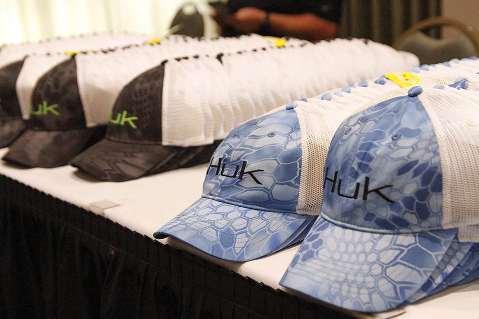 Huk brought some hats to outfit teams.