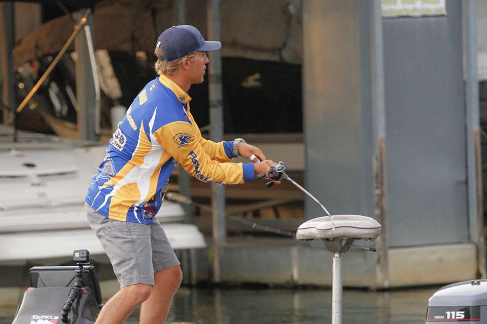 Tanner Ward of Kent State is fishing solo this week and made the final day in 12th.