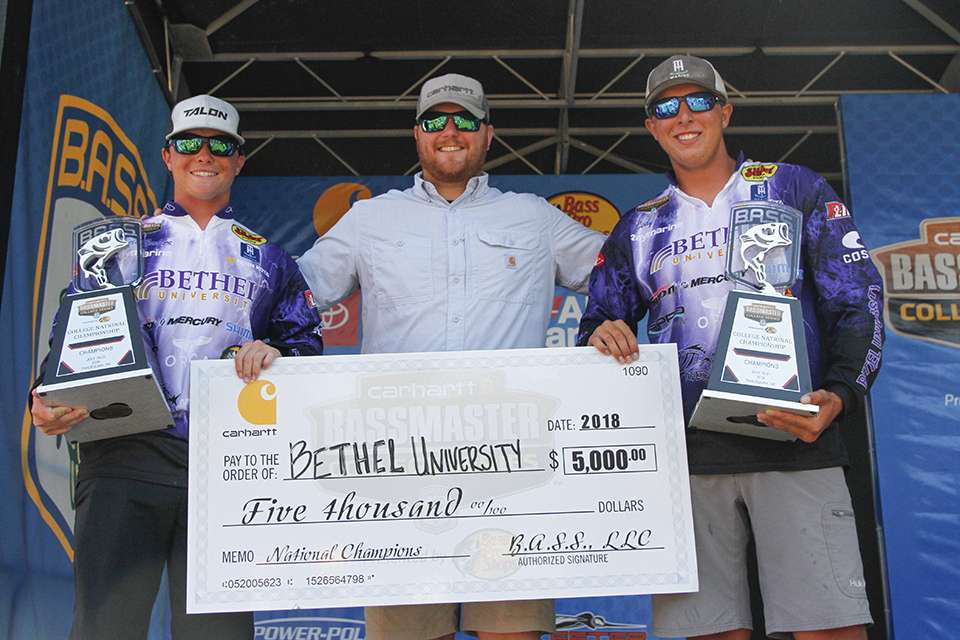 Carhartt and B.A.S.S. paid $5,000 to the winning team.