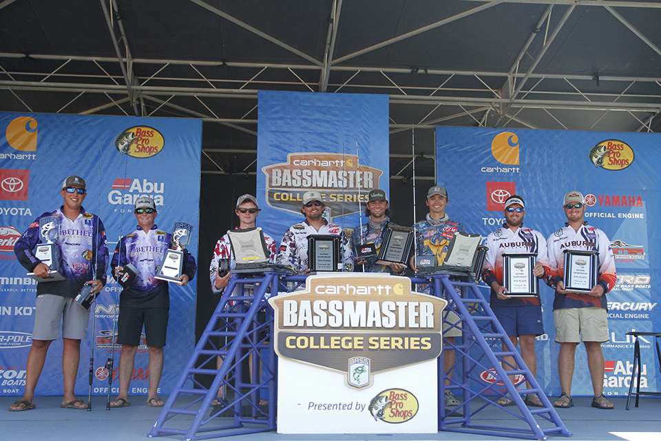 The Top 4 teams are headed to the College Classic Bracket, which is held August 14-16, 2018 on Milford Lake in Kansas. The Top 4 also received Abu Garcia rod and reel combos along with their checks.