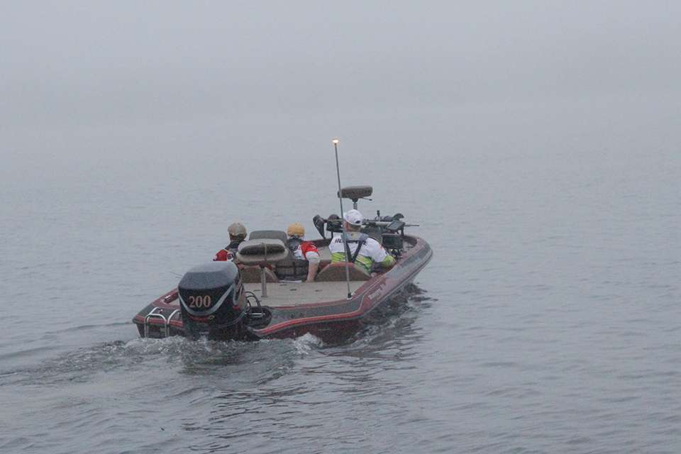 Boat number one idled out to lead the field on Day 1.
