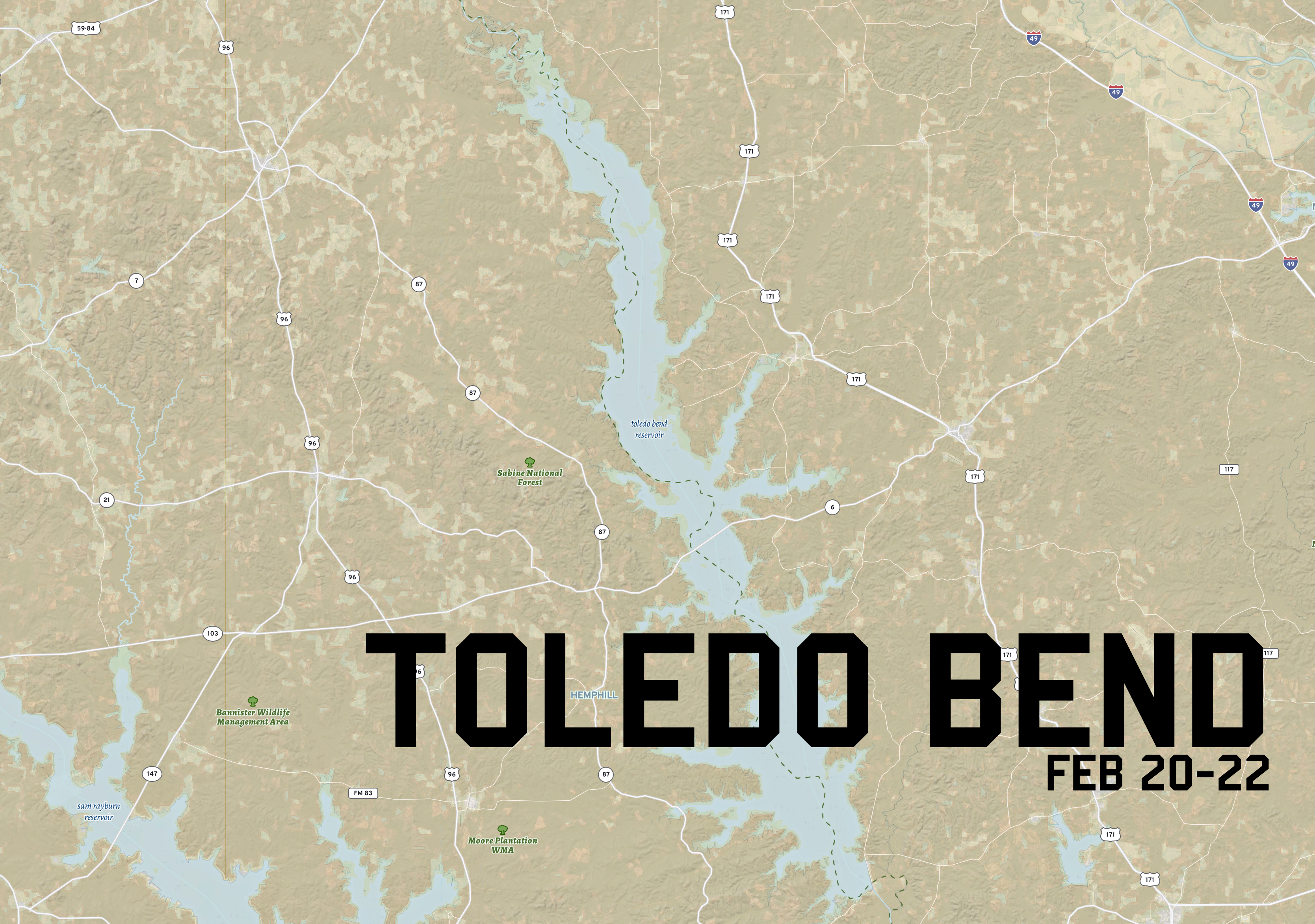 Moving to the Central Division:<br>
<h4>Toldeo Bend, Many, La. </h4>
