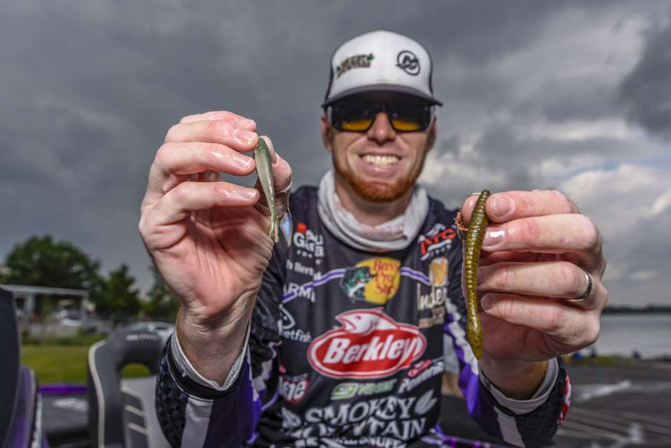 <b>Josh Bertrand</b><br> Josh Bertrand made a drop shot with the new 4-inch Berkley PowerBait MaxScent Flat Worm. Alternatively, he used a 3-inch Gulp! Minnow. For both baits he used No. 1 Berkley Fusion19 Drop Shot Hooks, with a 3/8-ounce weight.  