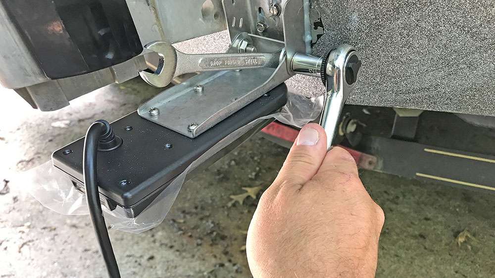 Once you have it positioned correctly, tighten the bolts.