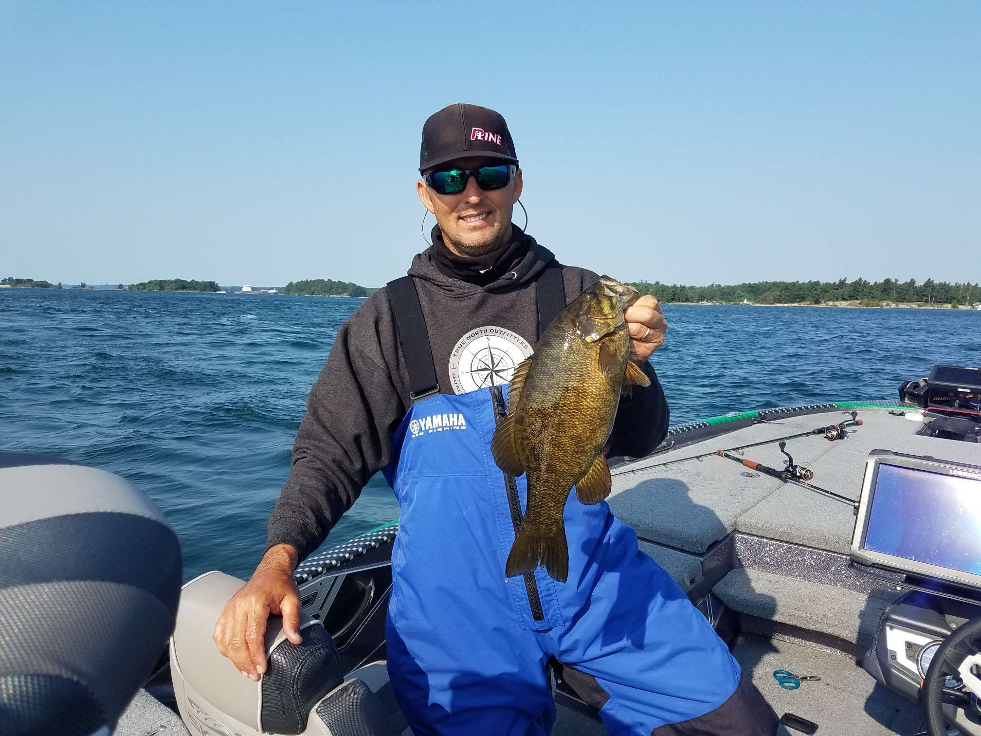 Marty Robinson is getting dialed in with another good smallie.