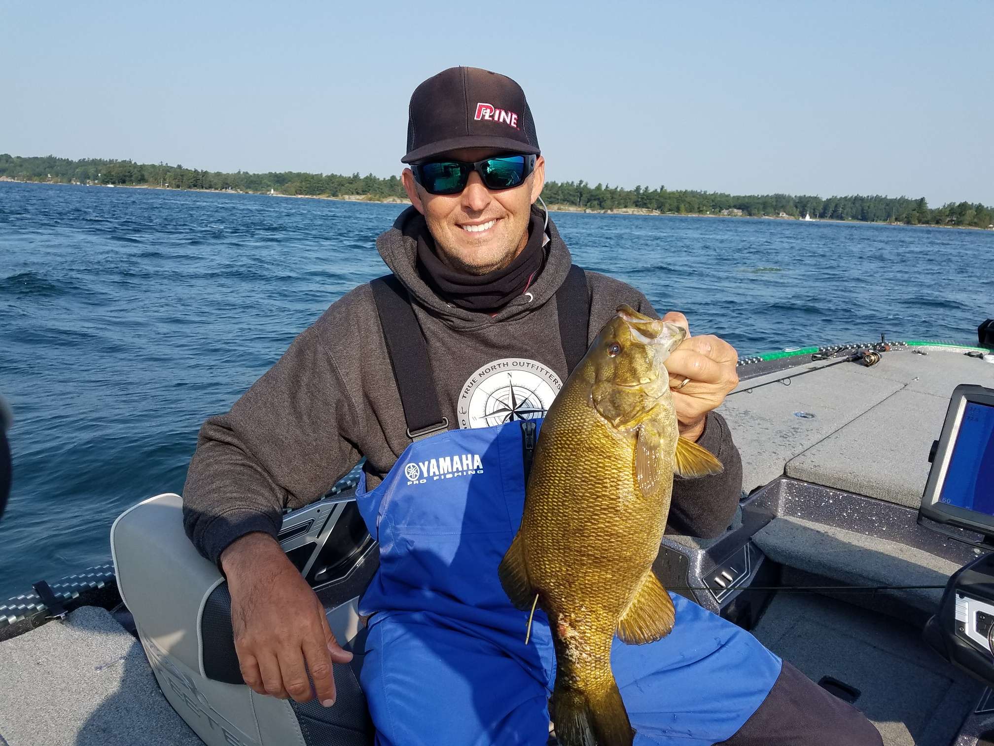 Marty Robinson with a uniquely tagged small mouth. 