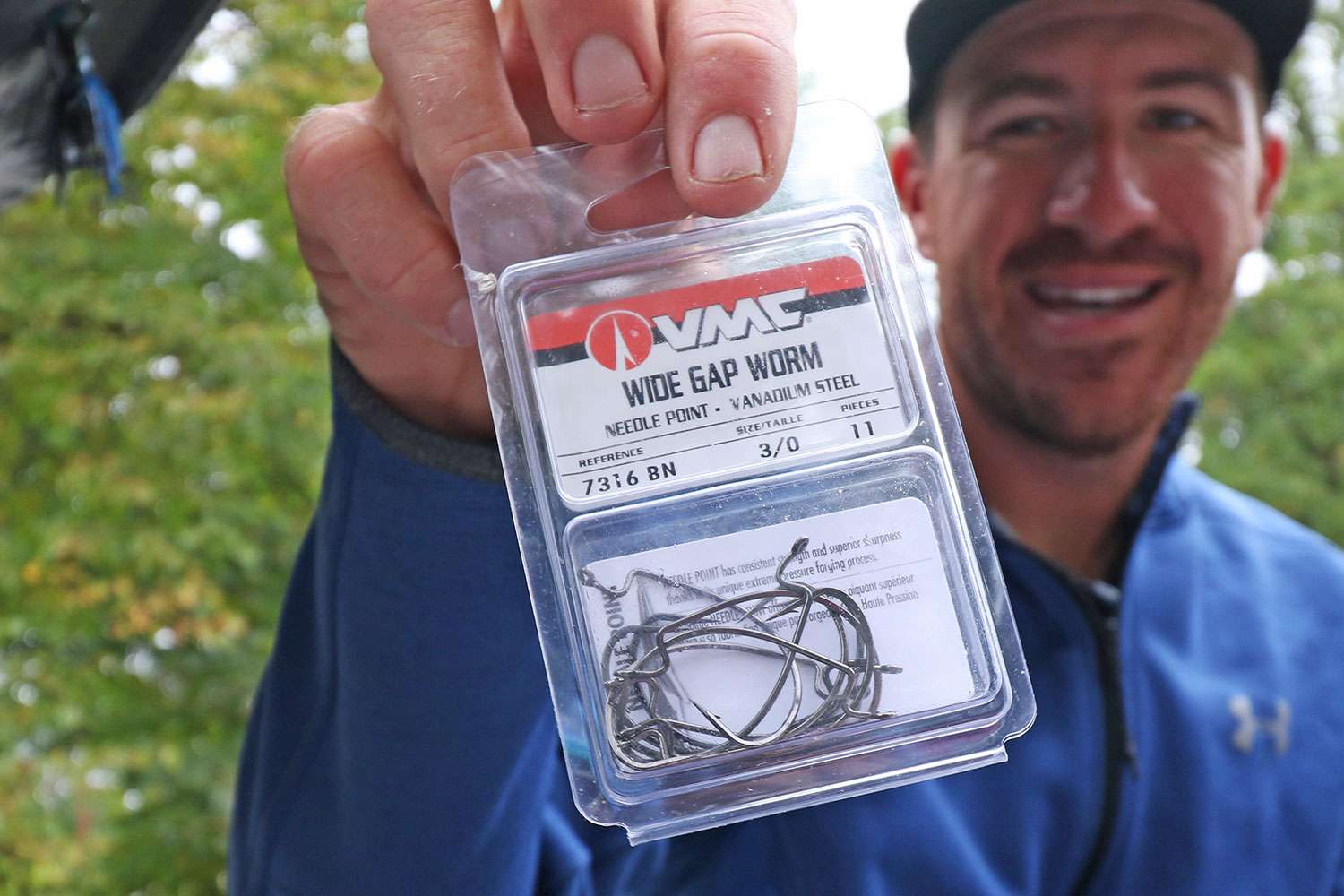 VMC Wide Gap Worm hooks are an easy selection. Anytime the bass are eating a worm, the right hook is critical to your success. Wheeler believes in VMC hooks, period. 